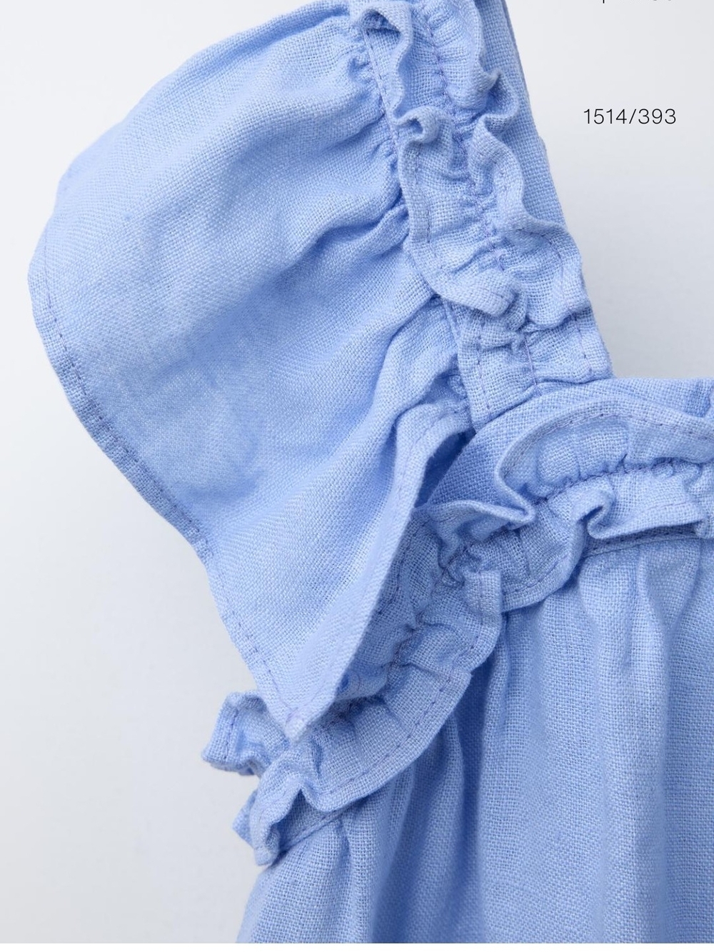 Zara Light Blue Ruffle Strap Sundress - Picture 5 of 6